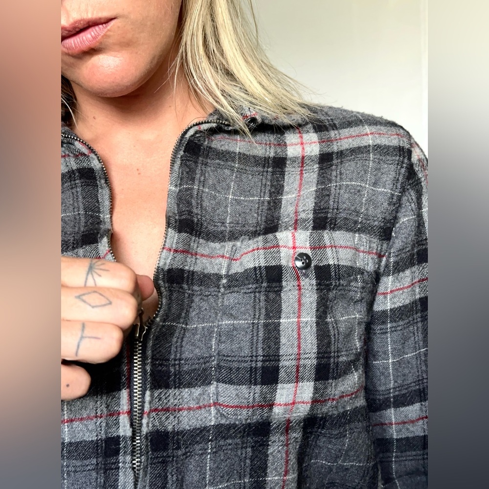 Pendleton Plaid Wool Zip-Up Shirt - image 4